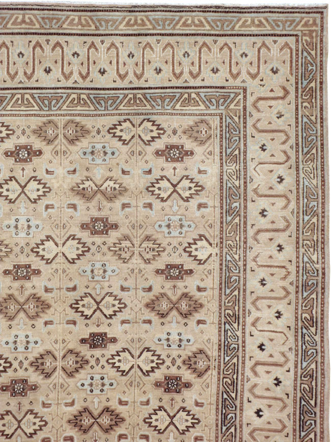 Vintage Persian Mashad Carpet, No.24005 - Gsblank
