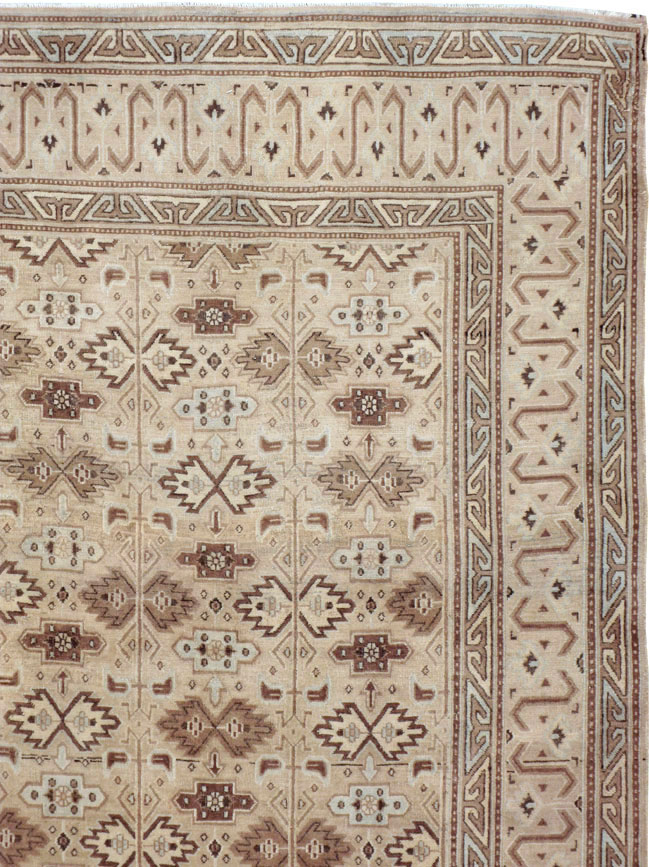 Vintage Persian Mashad Carpet, No.24005 - Gsblank