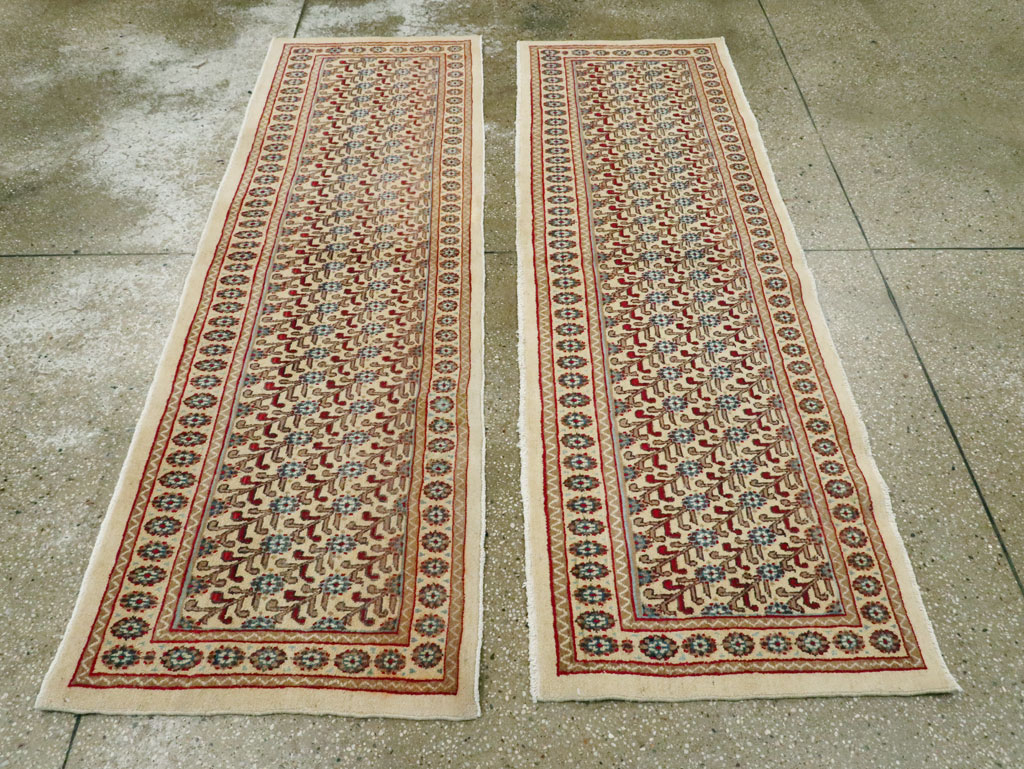 Vintage Persian Mashad Runner (Pair: 2 of 2), No.24007 - Gsblank