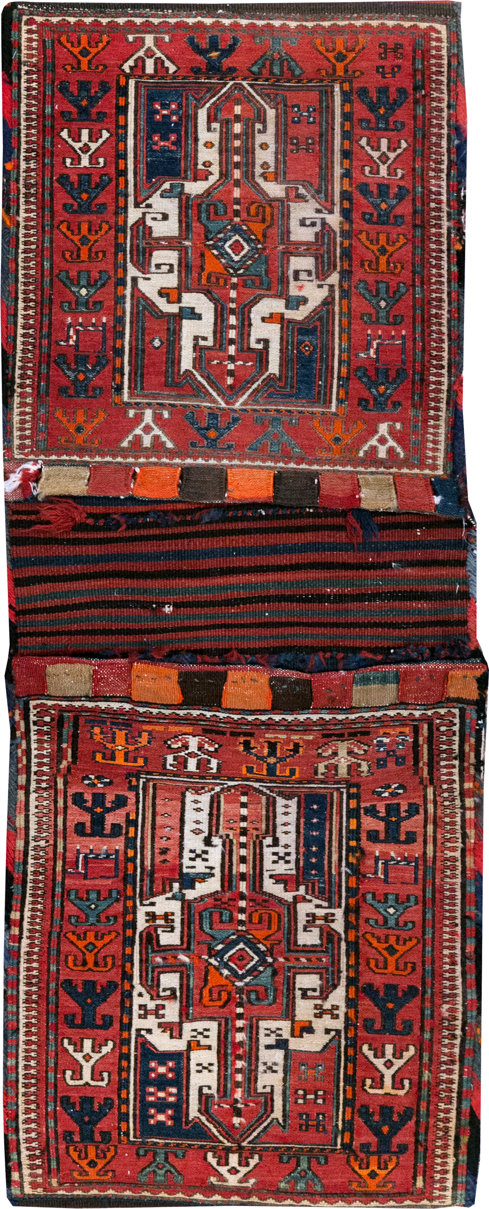 Vintage Persian Shahsavan Soumak Bag Face, No.24012 - Gsblank