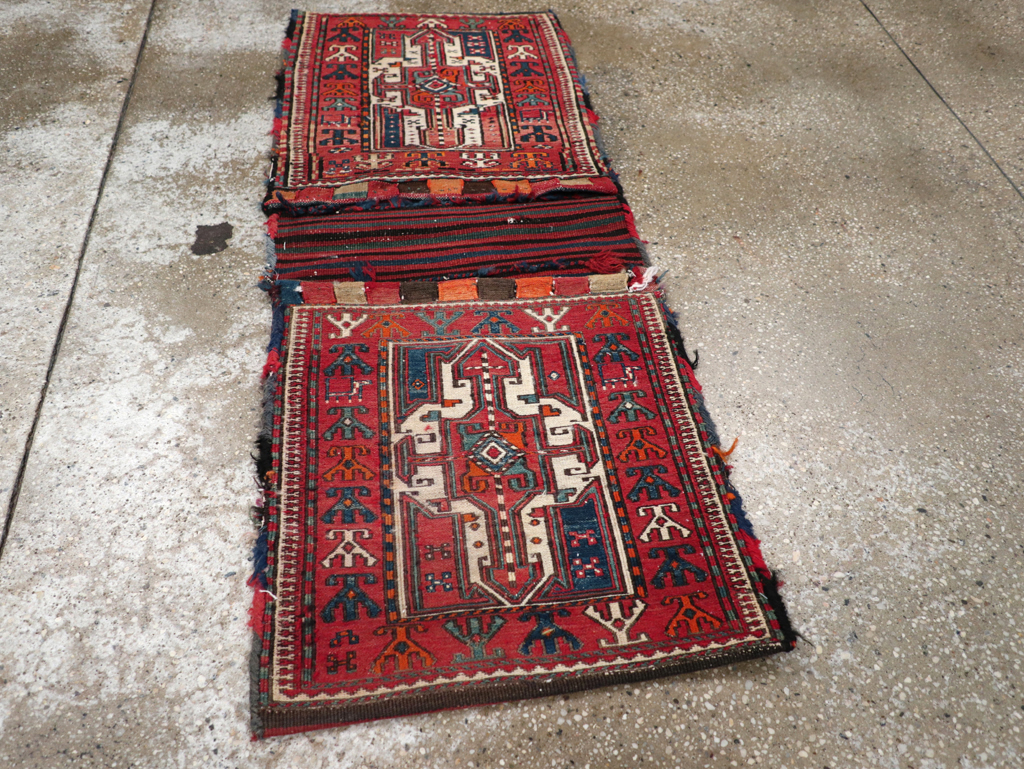 Vintage Persian Shahsavan Soumak Saddlebag (Khorjin), No.24012 - Gsblank