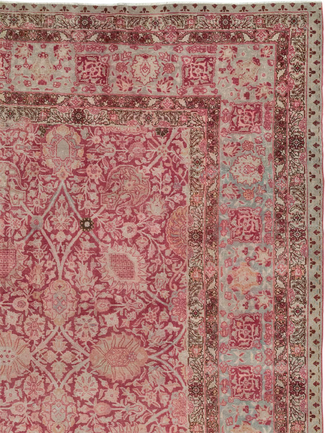 Antique Persian Tabriz Large Room Size Carpet, No.24018 - Gsblank