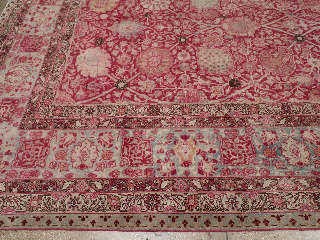 Antique Persian Tabriz Large Room Size Carpet, No.24018 - Gsblank