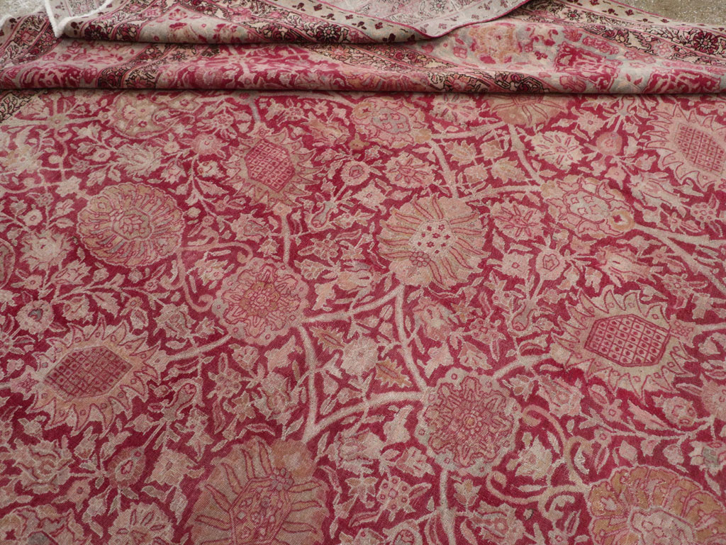 Antique Persian Tabriz Large Room Size Carpet, No.24018 - Gsblank