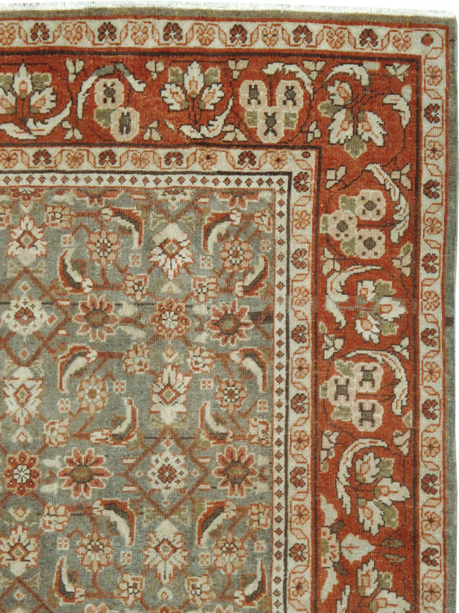 Antique Persian Mahal Gallery Carpet, No.24019 - Gsblank