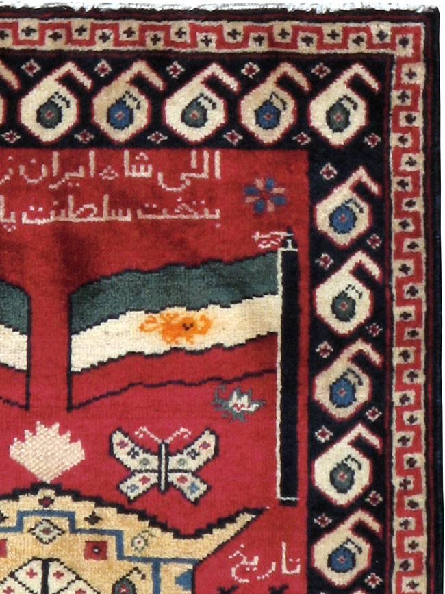 Vintage Persian Tabriz Pictorial Rug (Pair: 1 of 2), No.24028 - Gsblank