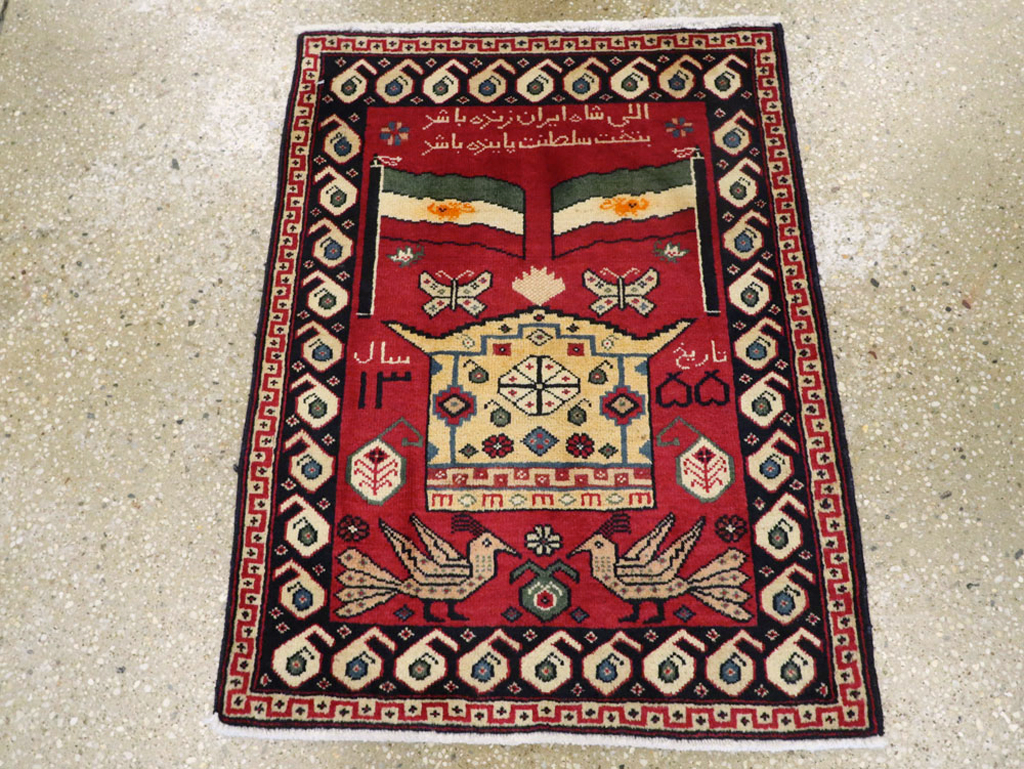 Vintage Persian Tabriz Pictorial Rug (Pair: 1 of 2), No.24028 - Gsblank