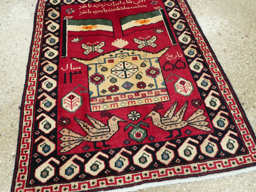 Vintage Persian Tabriz Pictorial Rug (Pair: 1 of 2), No.24028 - Gsblank