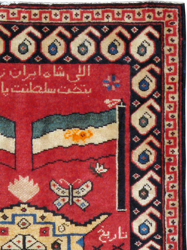 Vintage Persian Tabriz Pictorial Rug (Pair: 2 of 2), No.24029 - Gsblank