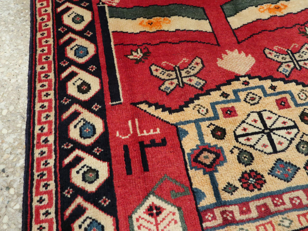 Vintage Persian Tabriz Pictorial Rug (Pair: 2 of 2), No.24029 - Gsblank