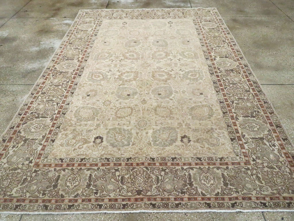 Antique Persian Tabriz Small Room Size Carpet, No.24043 - Gsblank