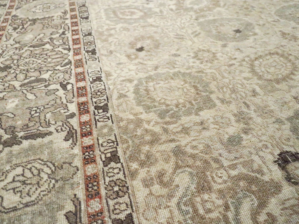 Antique Persian Tabriz Small Room Size Carpet, No.24043 - Gsblank