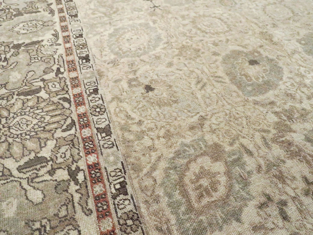 Antique Persian Tabriz Small Room Size Carpet, No.24043 - Gsblank