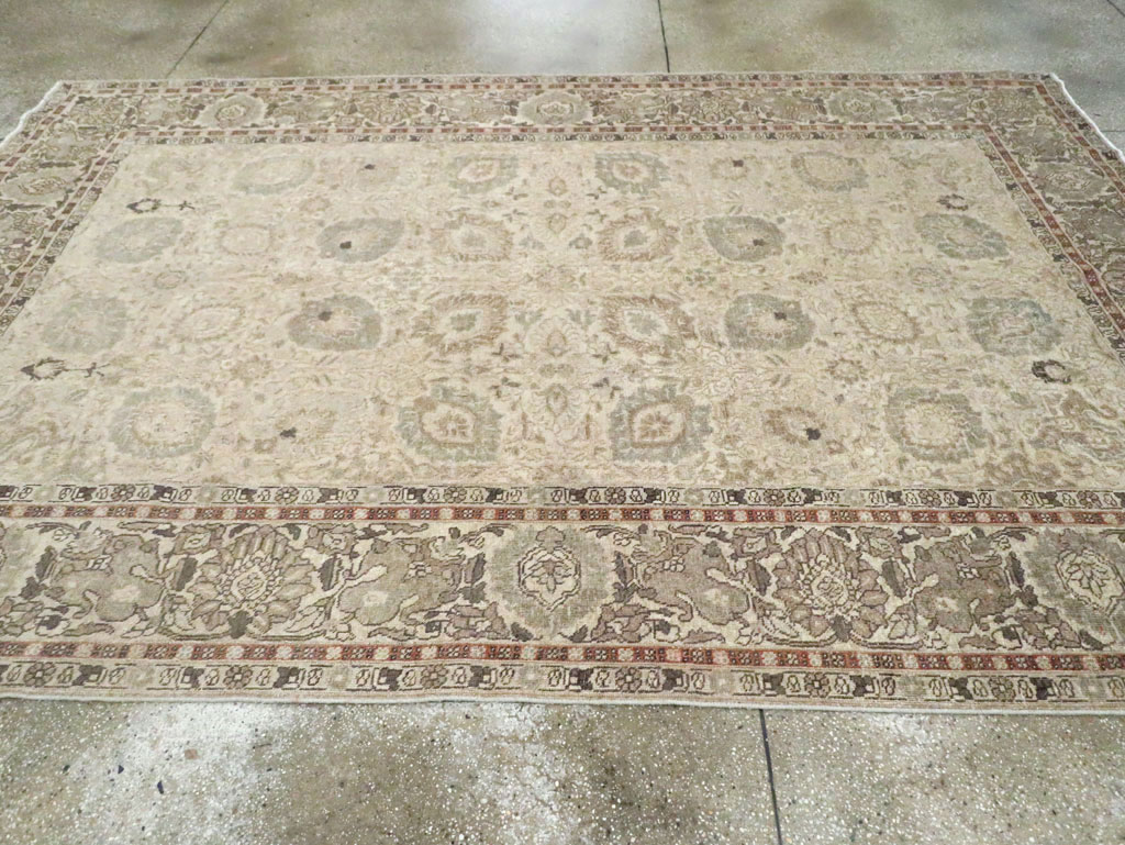 Antique Persian Tabriz Small Room Size Carpet, No.24043 - Gsblank