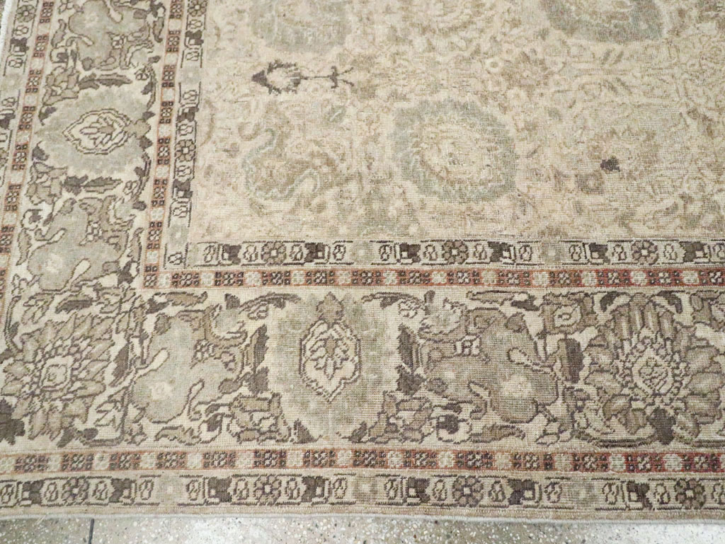 Antique Persian Tabriz Small Room Size Carpet, No.24043 - Gsblank