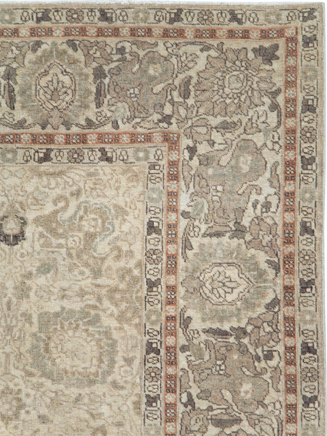 Antique Persian Tabriz Small Room Size Carpet, No.24043 - Gsblank