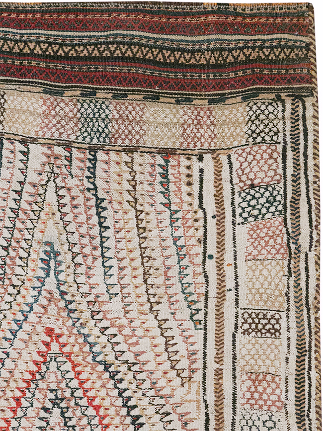 Vintage Persian Flatweave Kilim Throw Rug, No.24045 - Gsblank