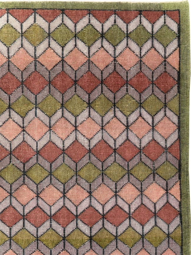 Vintage Anatolian Deco Rug, No.24065 - Gsblank