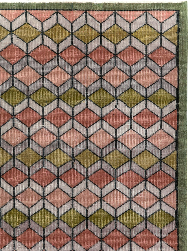 Vintage Anatolian Deco Rug, No.24065 - Gsblank