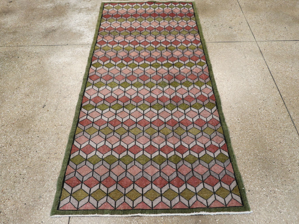 Vintage Anatolian Deco Rug, No.24065 - Gsblank