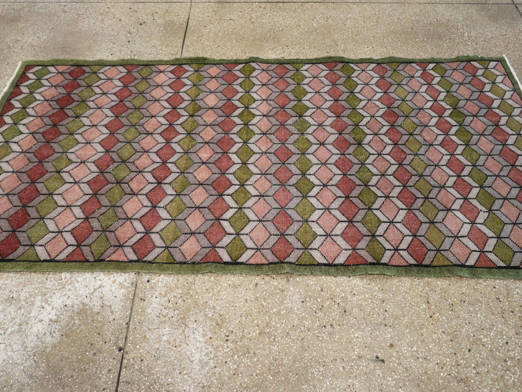 Vintage Anatolian Deco Rug, No.24065 - Gsblank