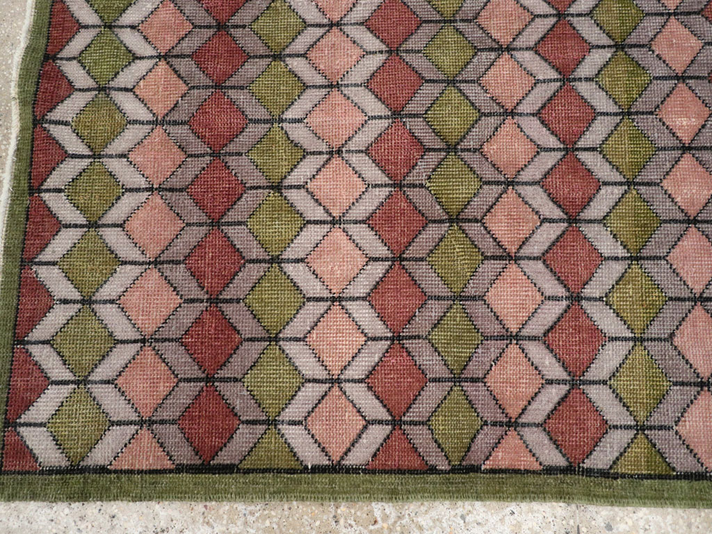 Vintage Anatolian Deco Rug, No.24065 - Gsblank