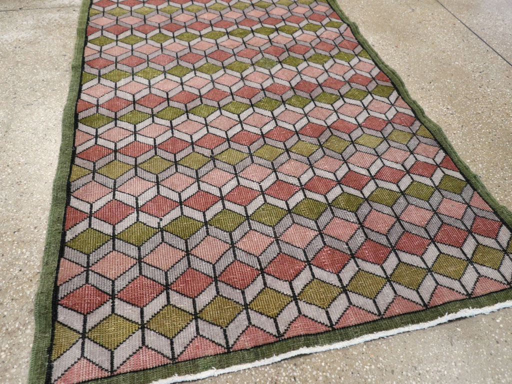 Vintage Anatolian Deco Rug, No.24065 - Gsblank