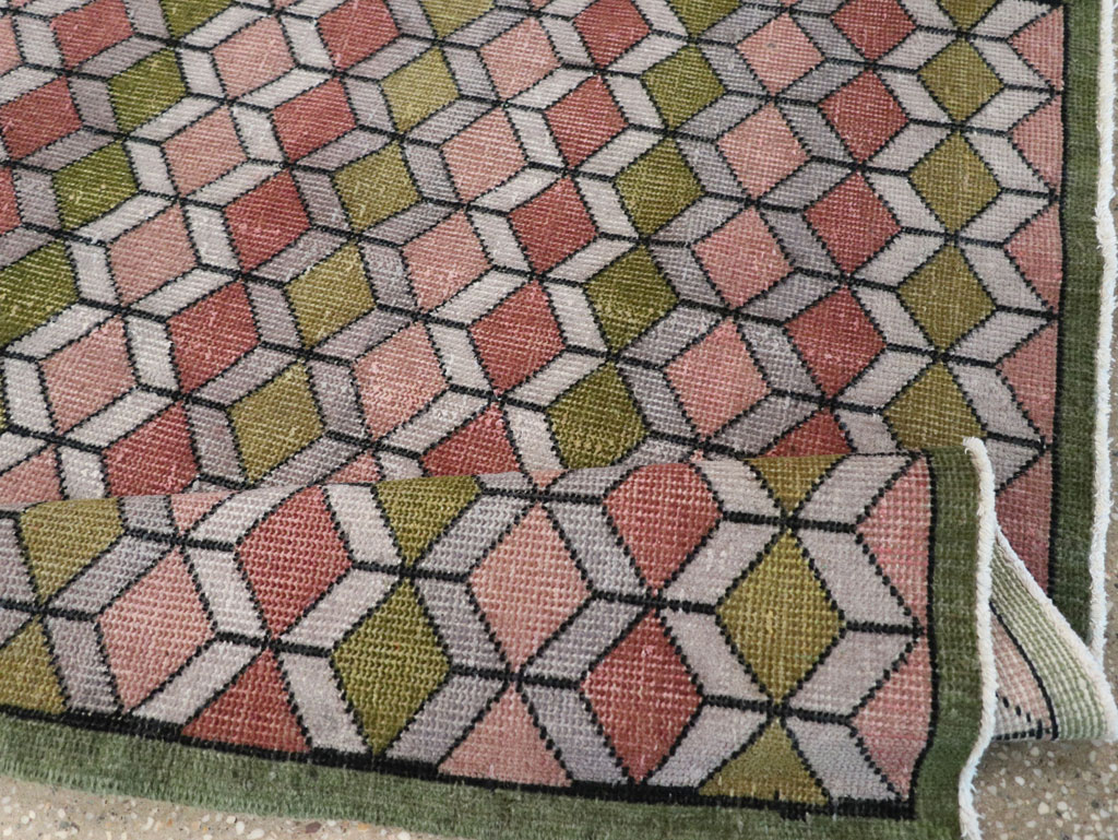 Vintage Anatolian Deco Rug, No.24065 - Gsblank