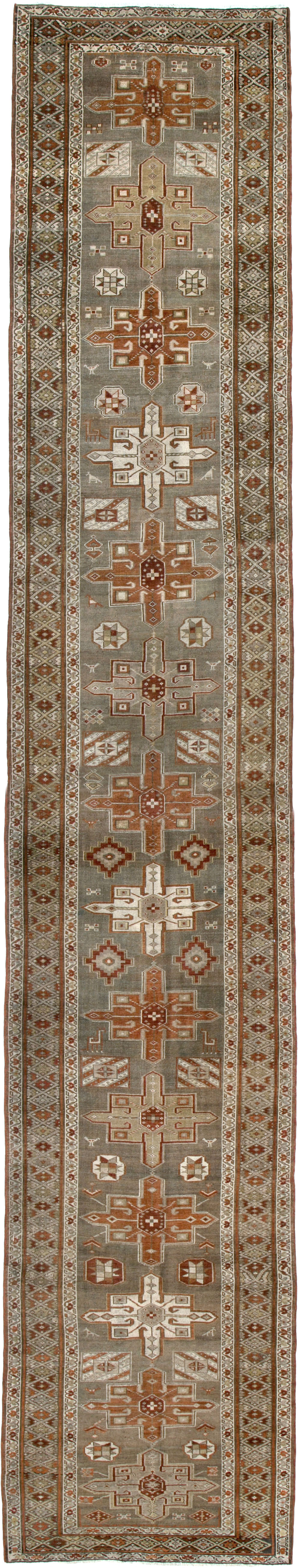 Antique Persian Heriz Long Runner, No.24088 - Gsblank