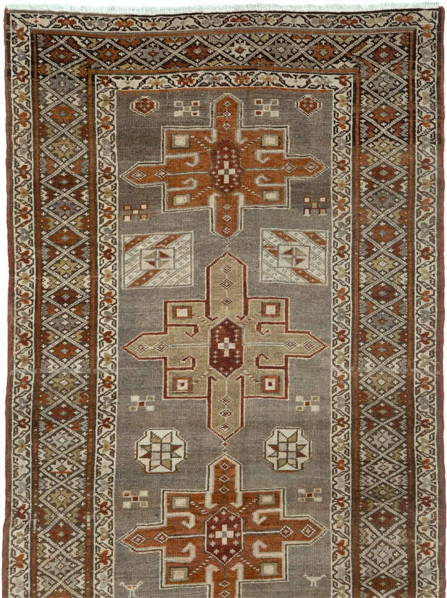Antique Persian Heriz Long Runner, No.24088 - Gsblank
