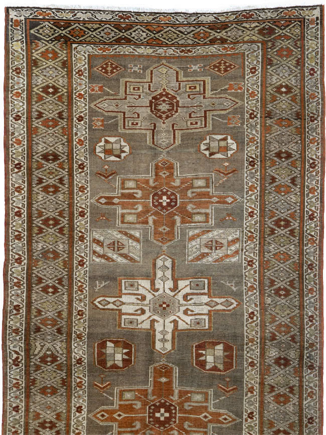 Antique Persian Heriz Long Runner, No.24088 - Gsblank