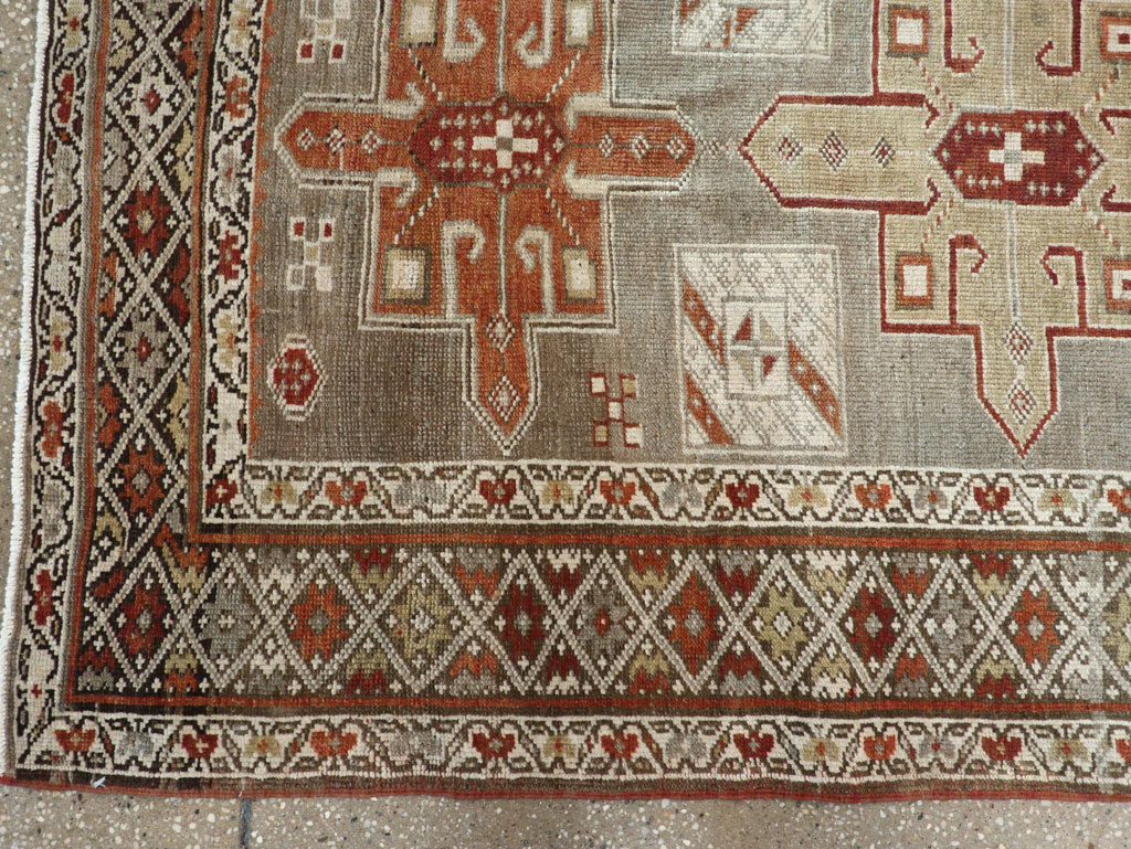 Antique Persian Heriz Long Runner, No.24088 - Gsblank
