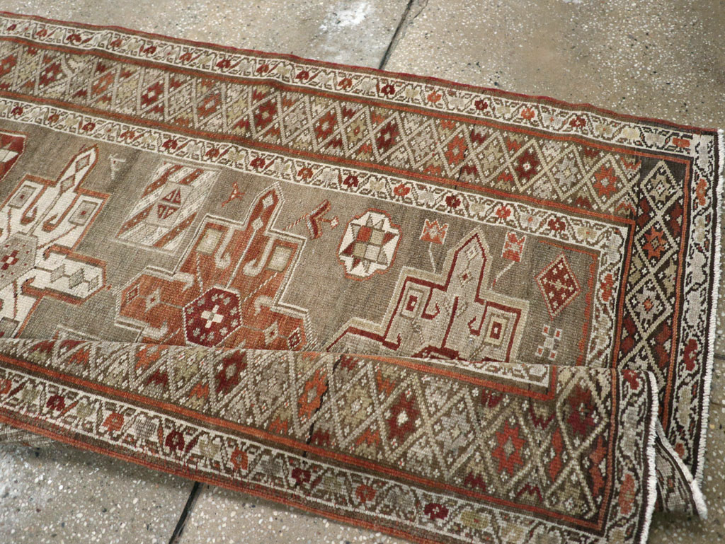 Antique Persian Heriz Long Runner, No.24088 - Gsblank