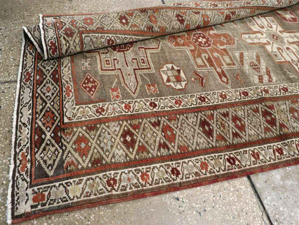 Antique Persian Heriz Long Runner, No.24088 - Gsblank