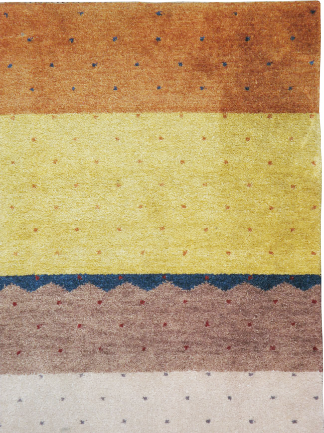 Modern Indian Gabbeh Style Accent Rug, No.24089 - Gsblank
