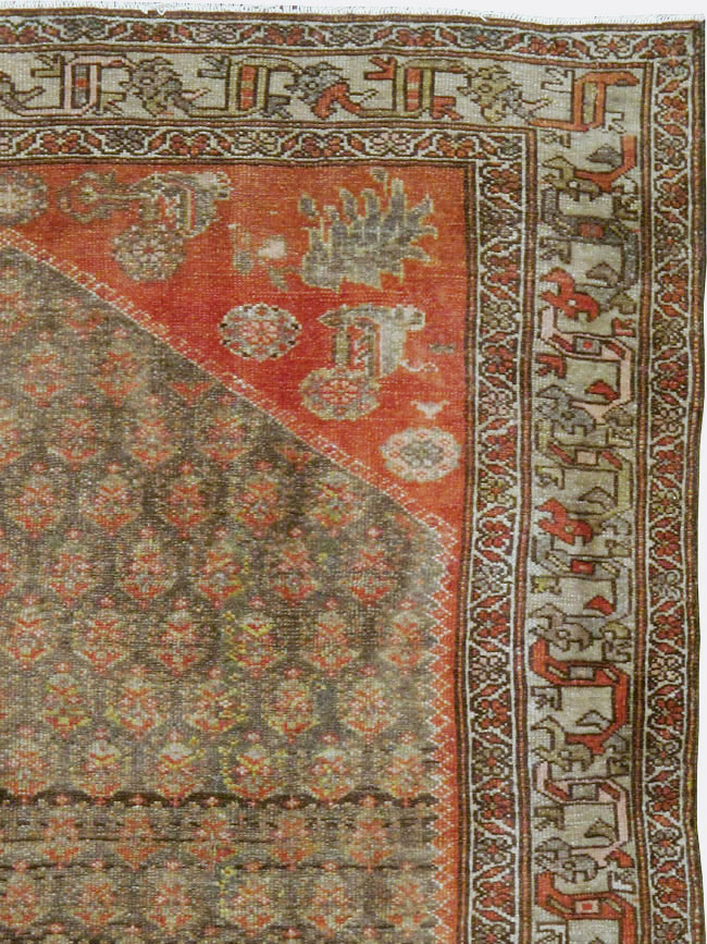 Vintage Persian Malayer Gallery Carpet, No.24091 - Gsblank