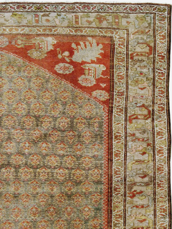 Vintage Persian Malayer Gallery Carpet, No.24091 - Gsblank