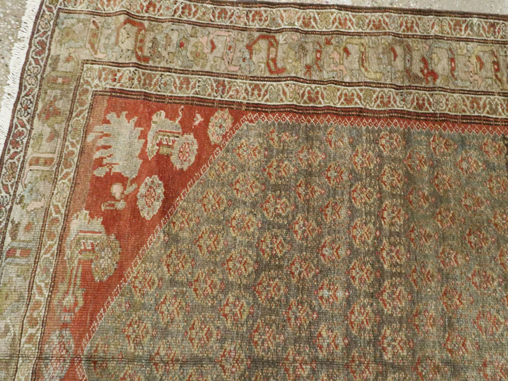 Vintage Persian Malayer Gallery Carpet, No.24091 - Gsblank