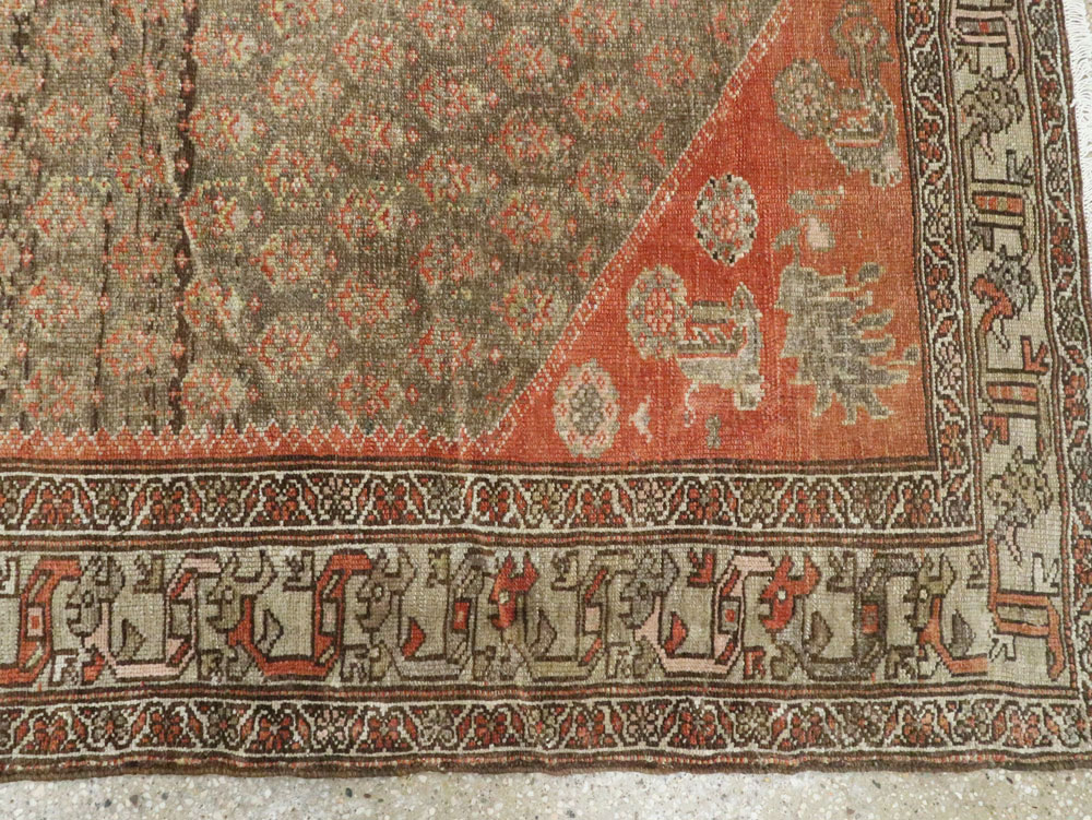 Vintage Persian Malayer Gallery Carpet, No.24091 - Gsblank