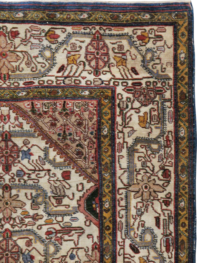 Antique Indian Agra Rug, No.24099 - Gsblank