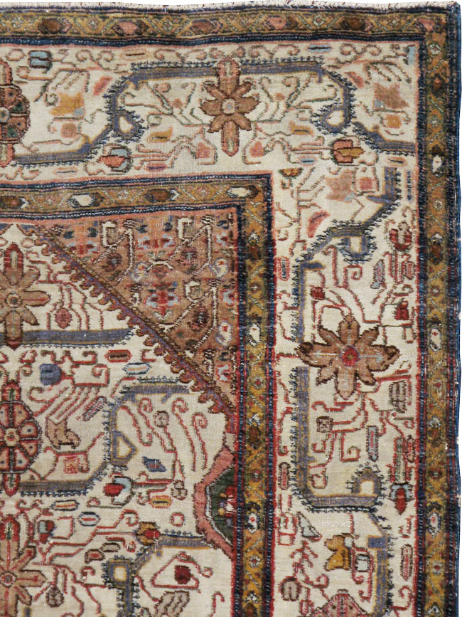 Antique Indian Agra Rug, No.24099 - Gsblank