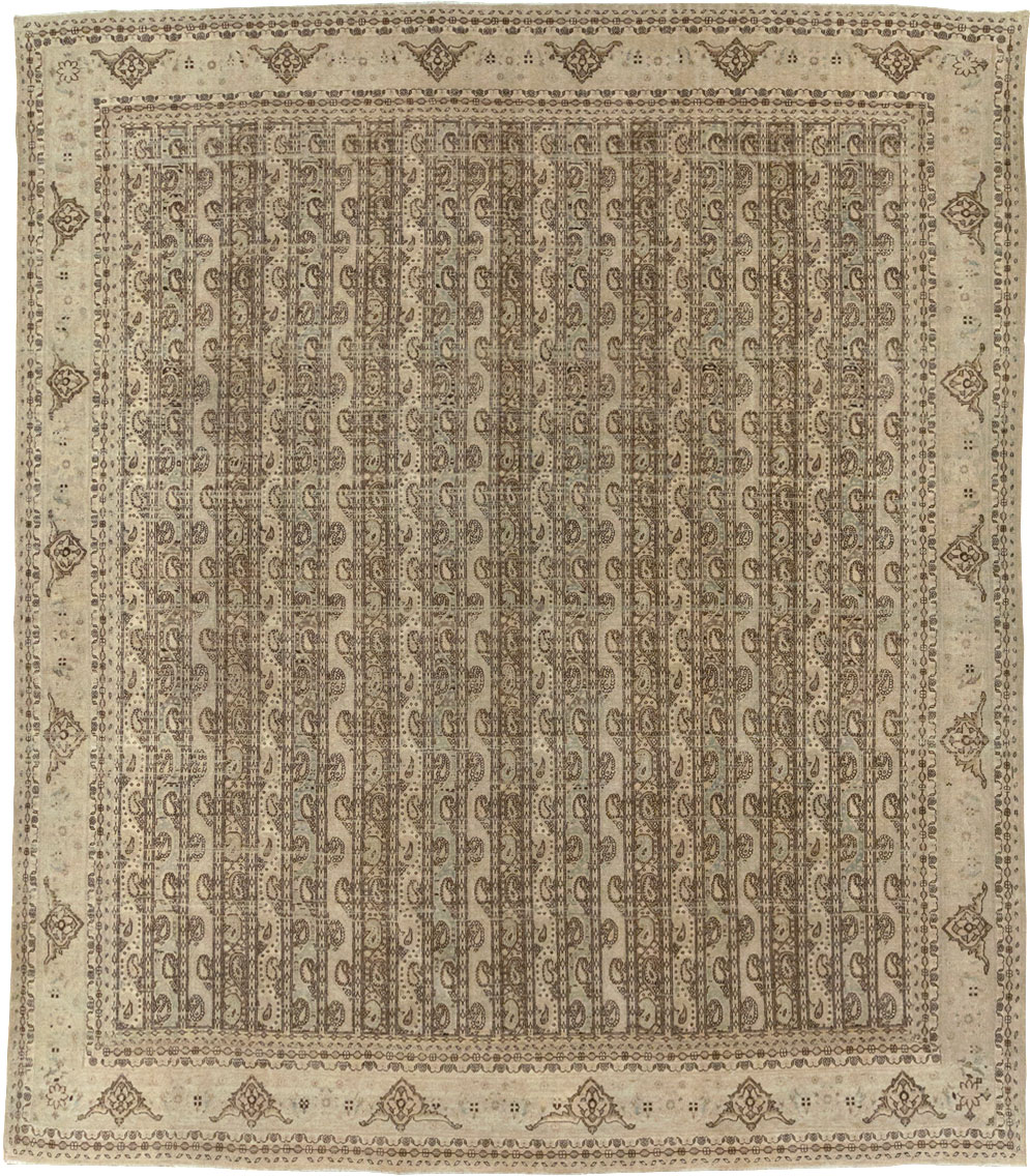 Vintage Persian Quom Room Size Carpet, No.24103 - Gsblank