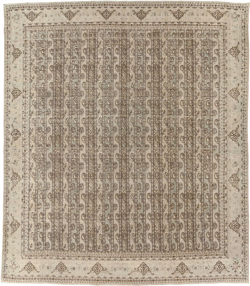 Vintage Persian Quom Room Size Carpet, No.24103 - Gsblank