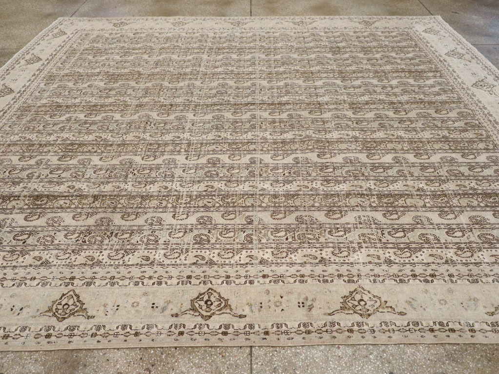 Vintage Persian Quom Room Size Carpet, No.24103 - Gsblank
