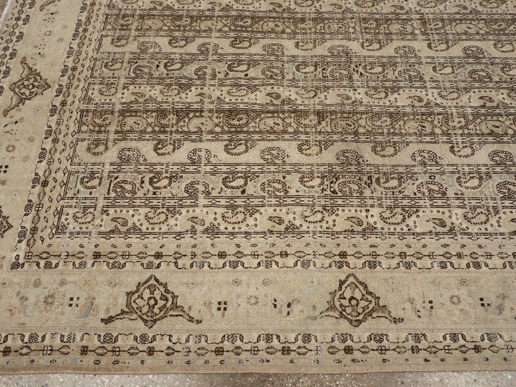 Vintage Persian Quom Room Size Carpet, No.24103 - Gsblank