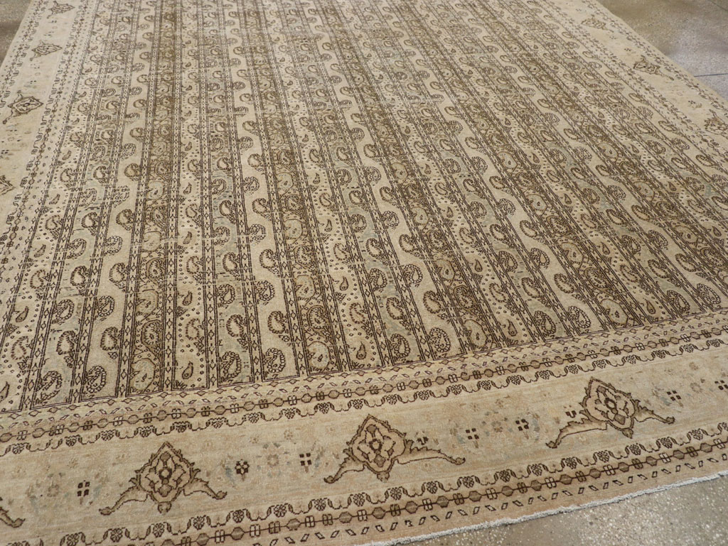 Vintage Persian Quom Room Size Carpet, No.24103 - Gsblank