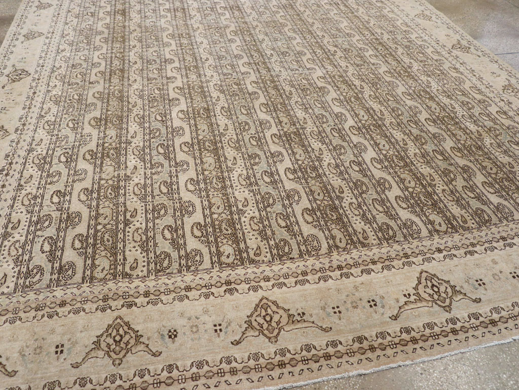 Vintage Persian Quom Room Size Carpet, No.24103 - Gsblank