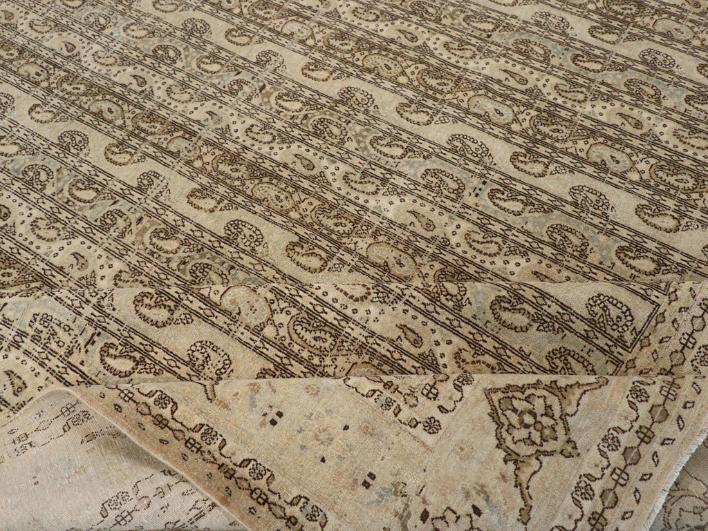 Vintage Persian Quom Room Size Carpet, No.24103 - Gsblank