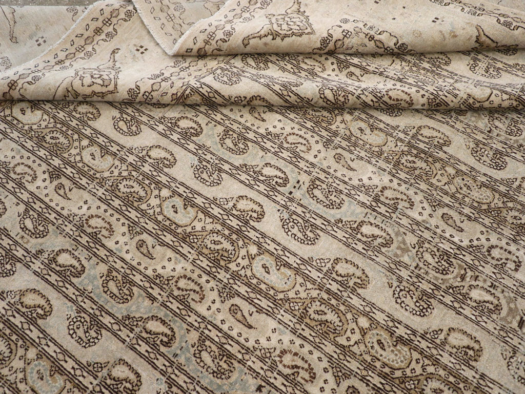 Vintage Persian Quom Room Size Carpet, No.24103 - Gsblank