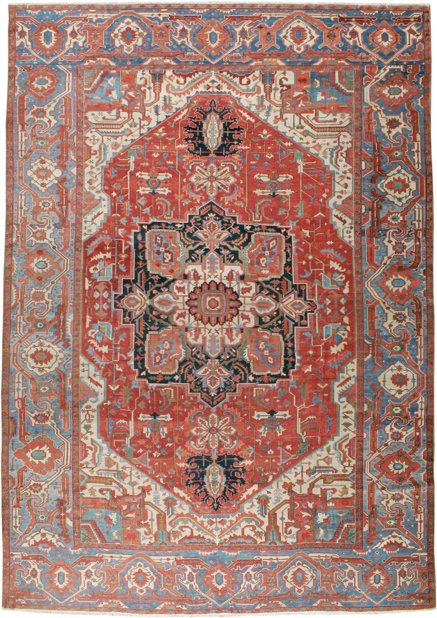 Antique Persian Heriz Carpet, No.24109 - Gsblank